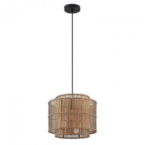 Lindby Bridga závesná lampa zo svetlého bambusu