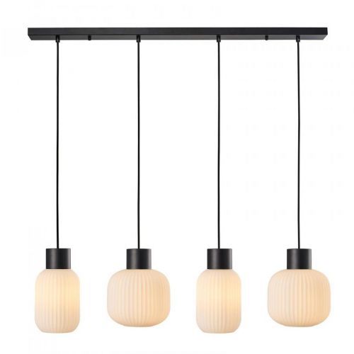 Lucande Lomeris závesná lampa, 4-plameňová, biela