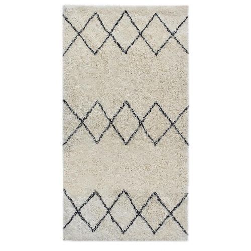 Koberec Berber 01 ecru/čierna 70x140 Merkury Home