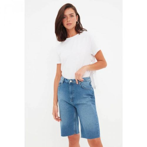 Trendyol Blue Denim Bermuda Shorts