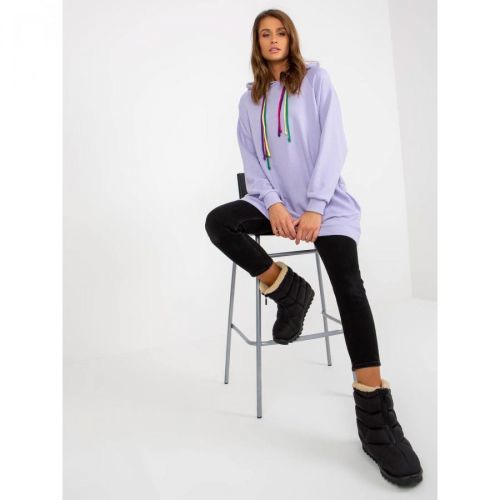 Light purple oversized long hoodie
