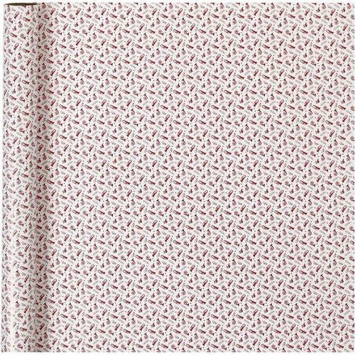 Baliaci papier | red white trumpe 70 cm x 4 m