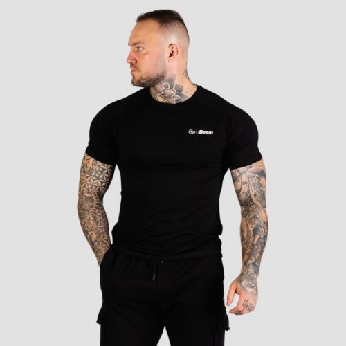 GymBeam Tričko Fitted TRN T-shirt Black  LL