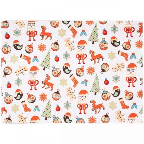 Trade Concept Vianočné prestieranie Škriatkovia a stromčeky, 33 x 45 cm