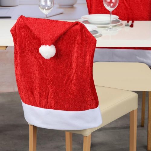 Sametový vianočný poťah na stoličku