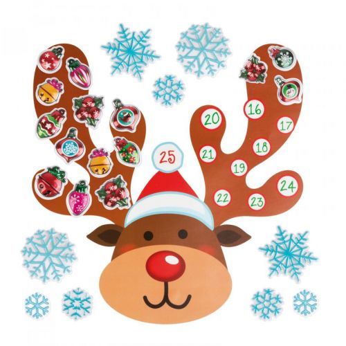 Vianočná samolepiaca nálepka na stenu - adventný kalendár