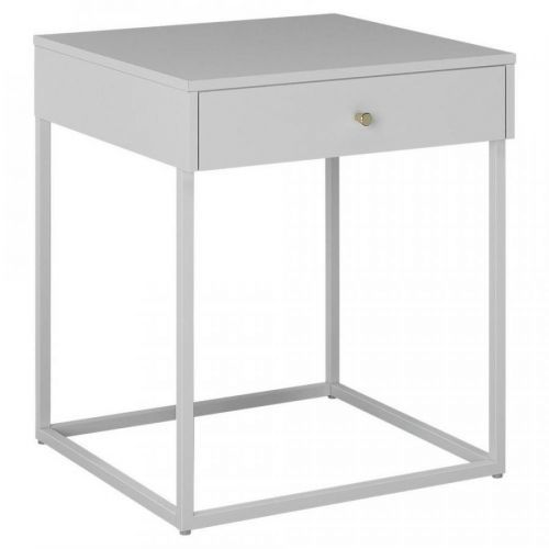 Nočný Stolík Mona Kovový Biely