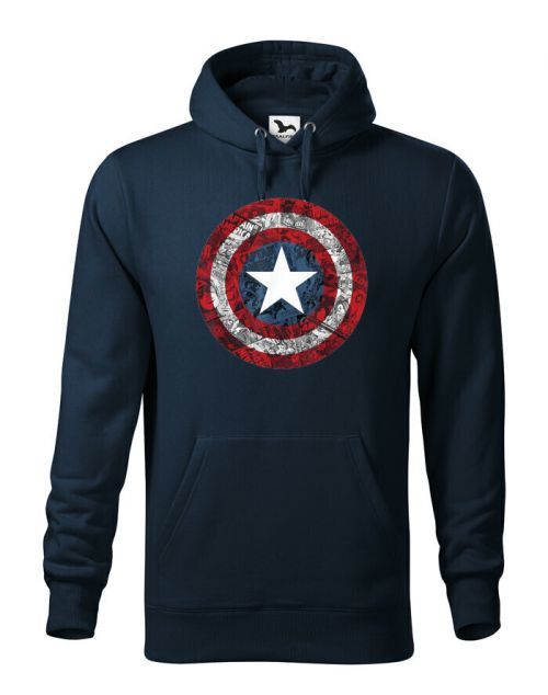 Pánská mikina s potlačou Kapitán Amerika - mikina pre fanúšikov Marvel