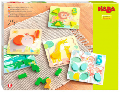 Vkladacie puzzle - divoké zvieratá