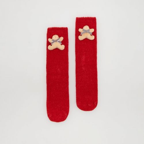 Reserved - Ladies` socks - Červená