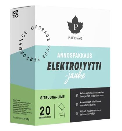 Puhdistamo electrolyte powder 20x 5 g - citron/limetka