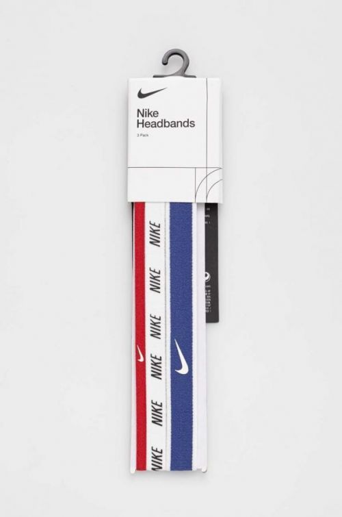 Čelenky Nike 3-pak červená farba