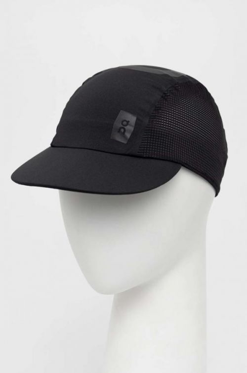 Šiltovka On-running Zero čierna farba, jednofarebná