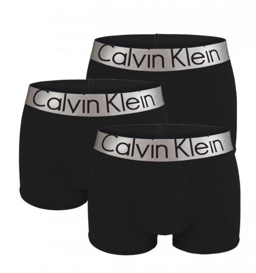 CALVIN KLEIN - boxerky 3PACK steel cotton black color combo - limitovaná edícia