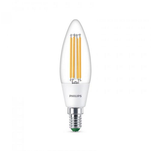 Philips LED žiarovka E14 2,3W 485lm číra 3 000K
