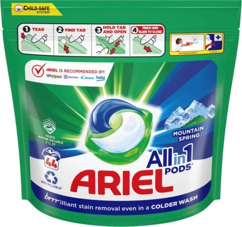 Ariel Gélové kapsuly na pranie, Mountain Spring 44 ks