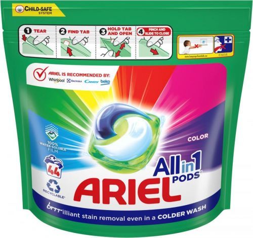Ariel All-In-1 PODS Color, gélové kapsuly na pranie 44 ks
