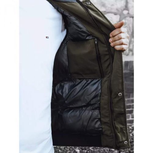 Green men's winter jacket Dstreet TX4308
