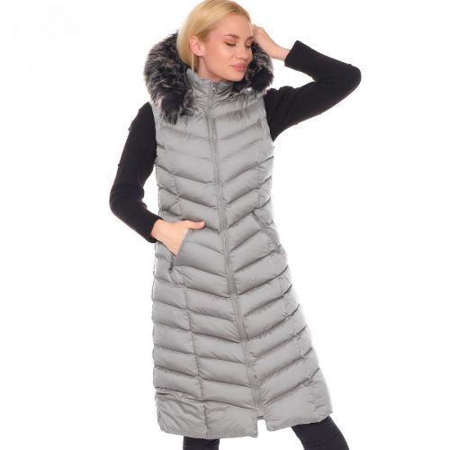 Z6684 DEWBERRY LADIES VEST-LIGHT GREY