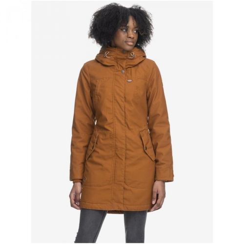 Light Brown Women's Winter Coat Hooded Ragwear Jannisa - Women