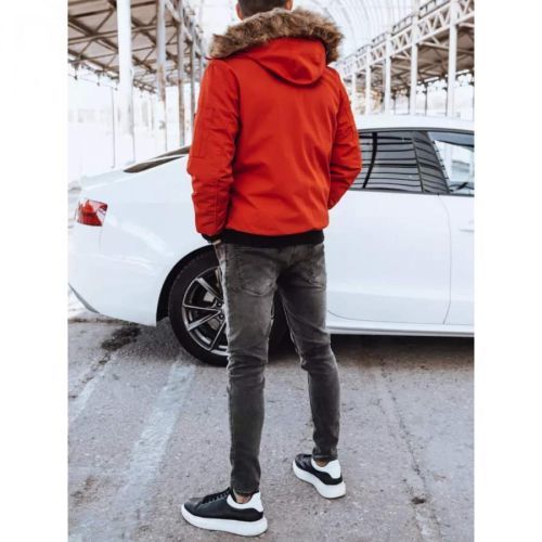 Red men's winter jacket Dstreet TX4307
