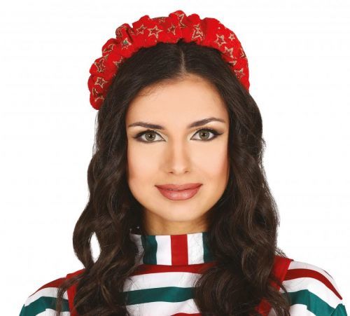 Guirca Dámska vianočná čelenka - červená