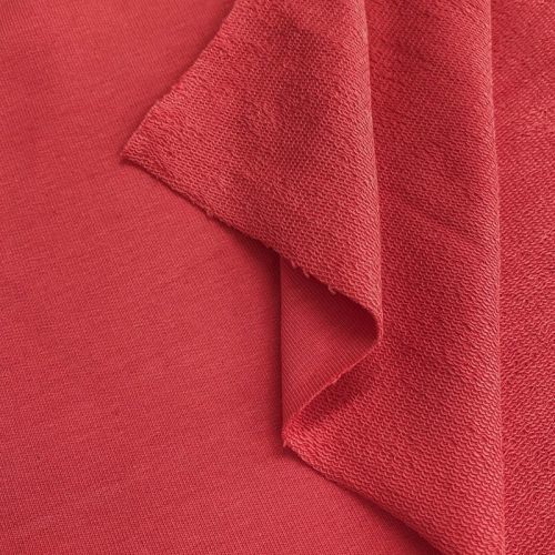 Teplákovina GOTS spiced coral