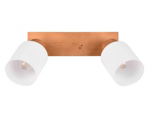 Stropné/nástenné osvetlenie Assam, 2 svietidlá, drevo/sklo%
