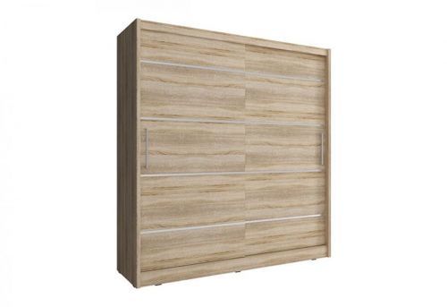 Expedo Šatníková skriňa NANA ALU, 200x214x62 cm, dub sonoma
