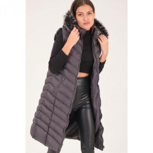 Z6684 DEWBERRY LADIES VEST-OUTDOOR ANTHRACITE