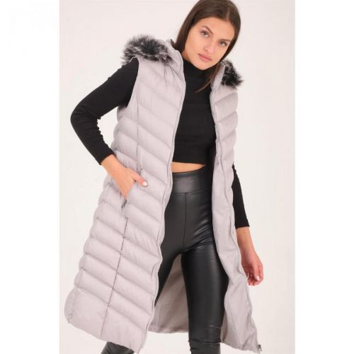 Z6684 DEWBERRY LADIES VEST-FLAT GREY