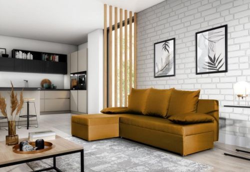 Expedo Rohová rozkladacia sedačka GEORGE, 206x90x146, nube 45