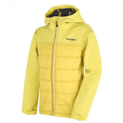 Children's softshell padded jacket HUSKY Swany K lime green