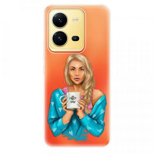 Odolné silikónové puzdro iSaprio - Coffe Now - Blond - Vivo X80 Lite 5G