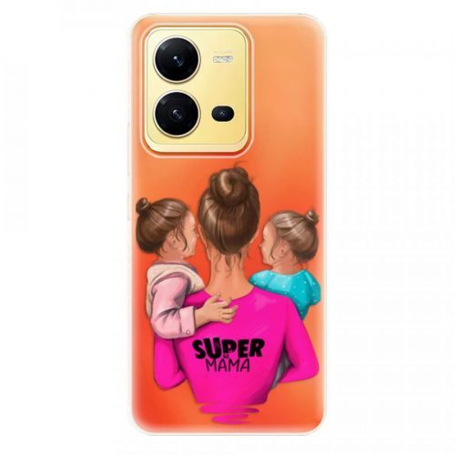Odolné silikónové puzdro iSaprio - Super Mama - Two Girls - Vivo X80 Lite 5G