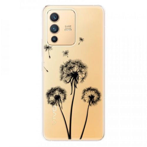Odolné silikónové puzdro iSaprio - Three Dandelions - black - Vivo V23 5G