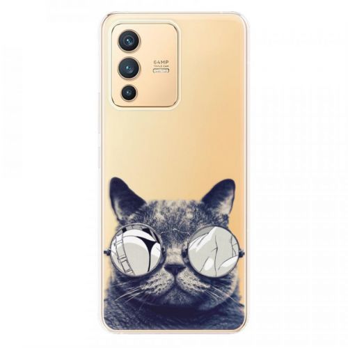 Odolné silikónové puzdro iSaprio - Crazy Cat 01 - Vivo V23 5G