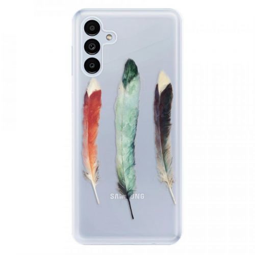 Odolné silikónové puzdro iSaprio - Three Feathers - Samsung Galaxy A13 5G