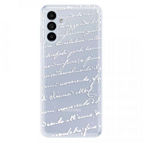 Odolné silikónové puzdro iSaprio - Handwriting 01 - white - Samsung Galaxy A13 5G