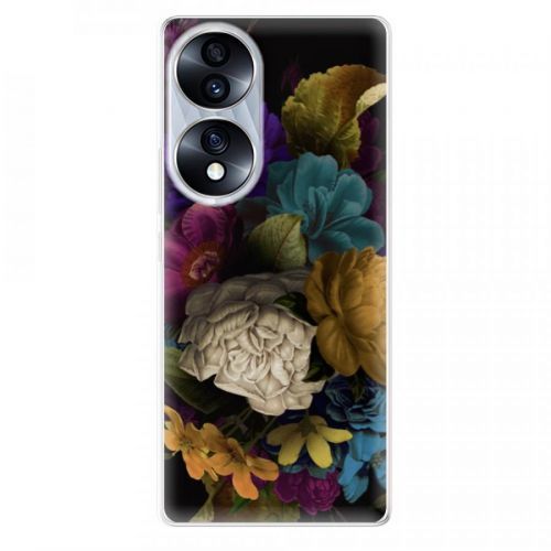 Odolné silikónové puzdro iSaprio - Dark Flowers - Honor 70