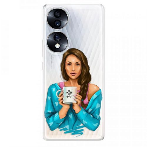 Odolné silikónové puzdro iSaprio - Coffe Now - Brunette - Honor 70