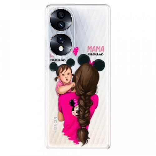 Odolné silikónové puzdro iSaprio - Mama Mouse Brunette and Girl - Honor 70