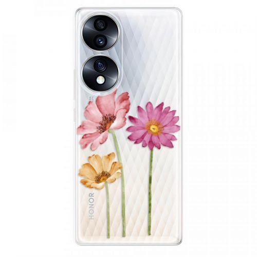 Odolné silikónové puzdro iSaprio - Three Flowers - Honor 70