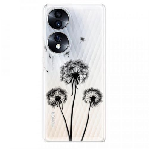 Odolné silikónové puzdro iSaprio - Three Dandelions - black - Honor 70
