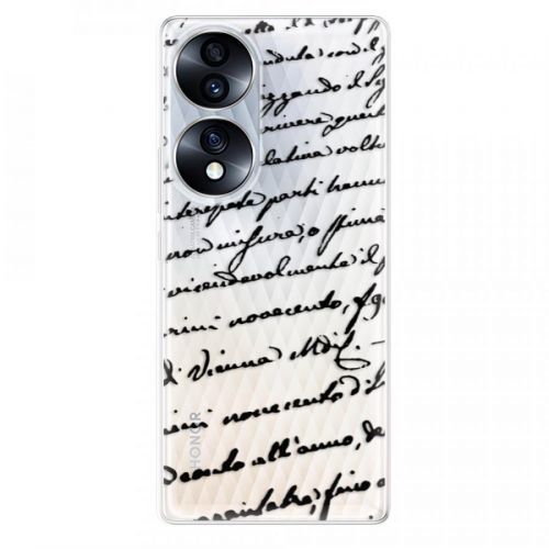 Odolné silikónové puzdro iSaprio - Handwriting 01 - black - Honor 70