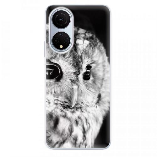 Odolné silikónové puzdro iSaprio - BW Owl - Honor X7