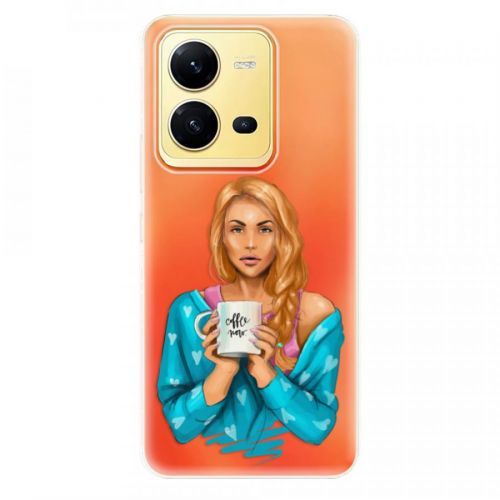 Odolné silikónové puzdro iSaprio - Coffe Now - Redhead - Vivo X80 Lite 5G