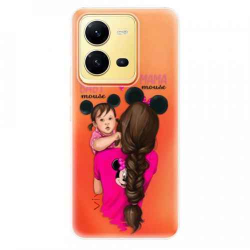 Odolné silikónové puzdro iSaprio - Mama Mouse Brunette and Girl - Vivo X80 Lite 5G