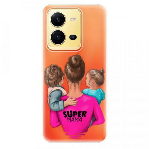 Odolné silikónové puzdro iSaprio - Super Mama - Boy and Girl - Vivo X80 Lite 5G