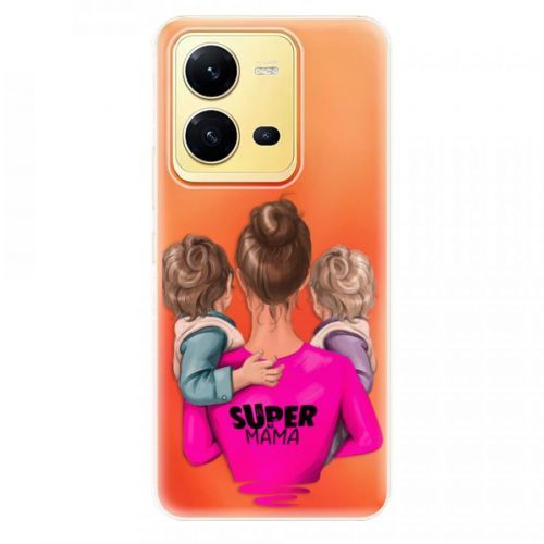 Odolné silikónové puzdro iSaprio - Super Mama - Two Boys - Vivo X80 Lite 5G